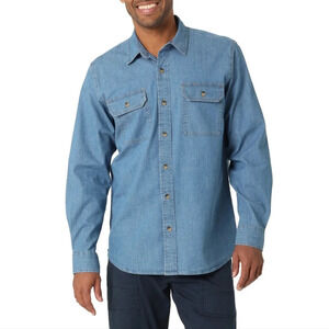 Wrangler Men's Flex For Comfort Denim Button Up Shirt